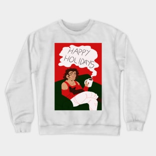 Happy Holidays Girl Crewneck Sweatshirt